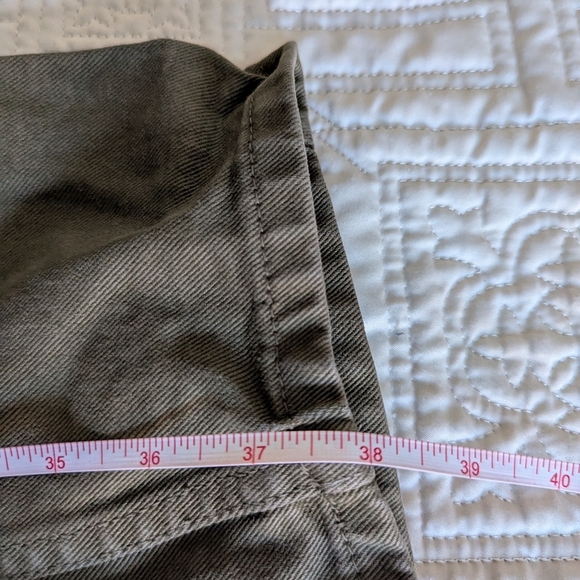 J. GALT BRANDY MELVILLE Khaki Green Cotton Cargo Casual Streetwear Pants Small - Picture 8 of 11